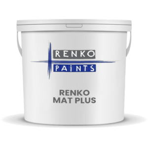RENKO MAT PLUS is een watergedragen ademende muurverf op basis van een oplosmiddelarme acrylaatdispersie voor binnengebruik.